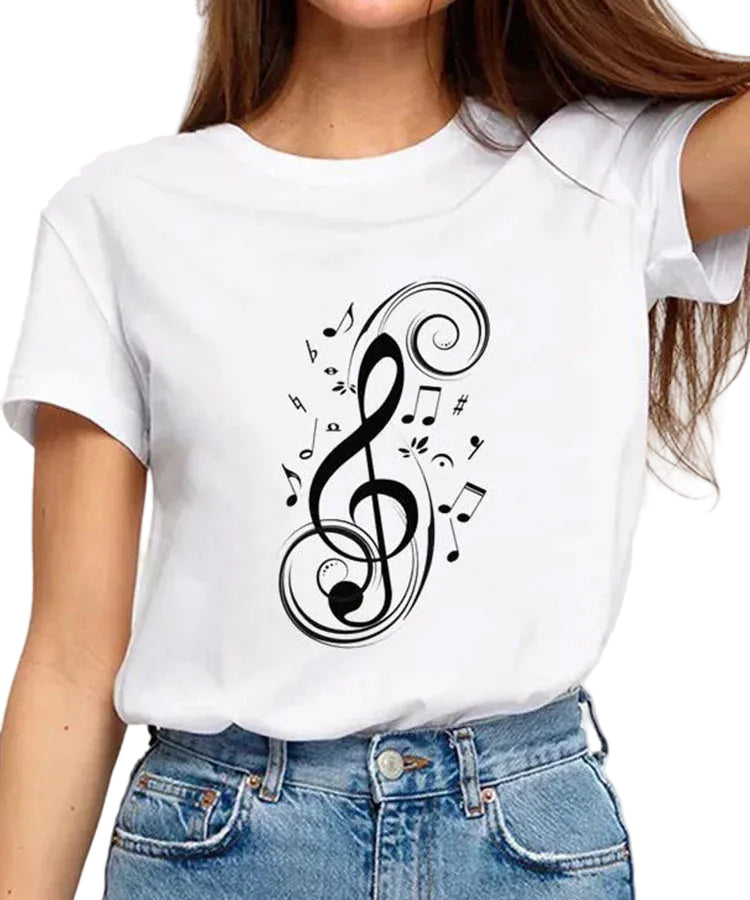 Fashionable T-Shirt with 3D Print Short Sleeve Casual Basic Top