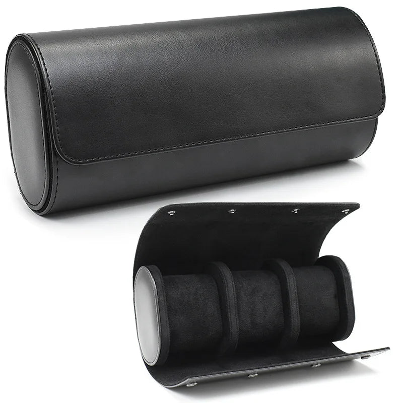 Watch Roll Travel Case 3 Slots Organizer