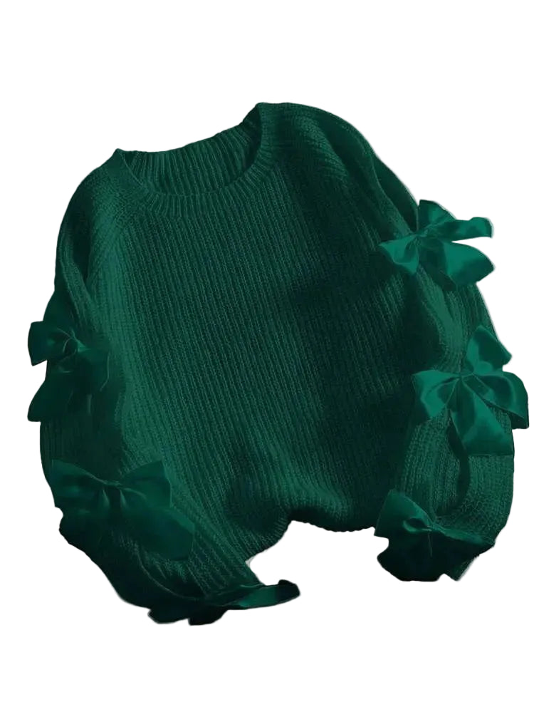 Elegante sudadera con aberturas y lazos